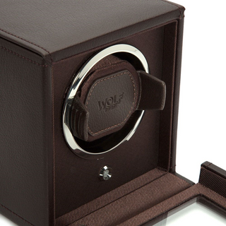WOLF Cub Single Watch Winder in Brown