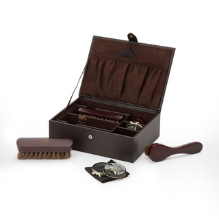 WOLF Blake Shoe Shine Kit in Brown