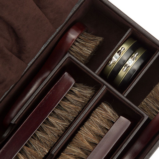 WOLF Blake Shoe Shine Kit in Brown