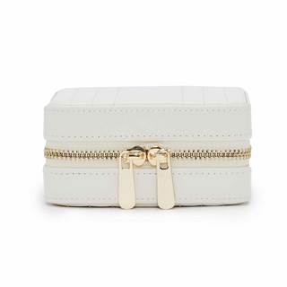 WOLF Maria Small Jewelry Zip Case in White
