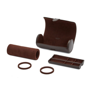 WOLF Blake Watch Roll in Brown
