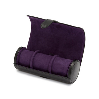 WOLF Blake Watch Roll in Black & Purple