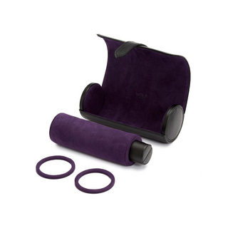 WOLF Blake Watch Roll in Black & Purple