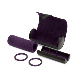 WOLF Blake Watch Roll in Black & Purple