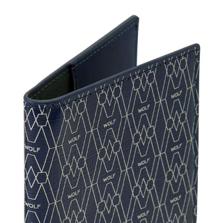 WOLF Signature Passport Sleeve in Blue