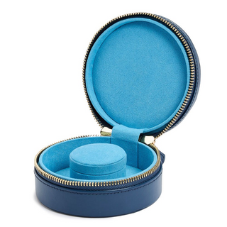 WOLF Sophia Round Zip Case in Indigo
