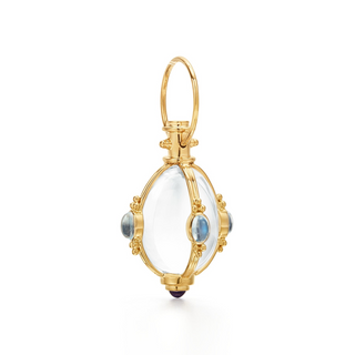 Temple St Clair 18K Gold Blue Moon Amulet with Moonstones and Tazanite
