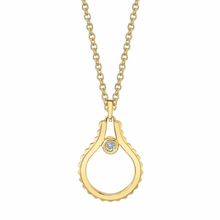 Michael M 14K Mini Signature MM Tetra Necklace