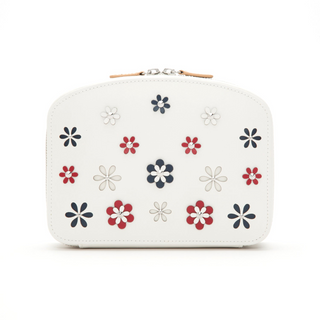 WOLF Blossom Jewelry Zip Case in White