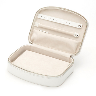 WOLF Blossom Jewelry Zip Case in White
