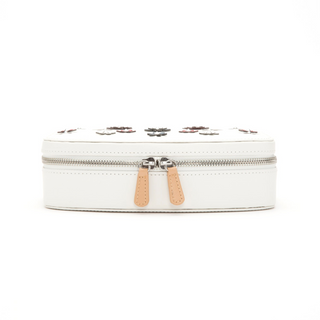 WOLF Blossom Jewelry Zip Case in White