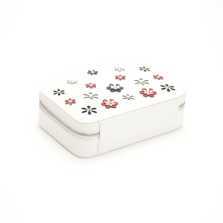 WOLF Blossom Jewelry Zip Case in White