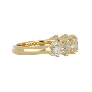18K Gold Old Mine-Cut Diamond Band