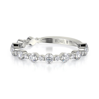 Michael M 18K White Gold Diamond 3/4 Band