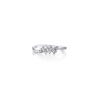 Michael M 18K White Gold Various Shapes Cut Diamond Band