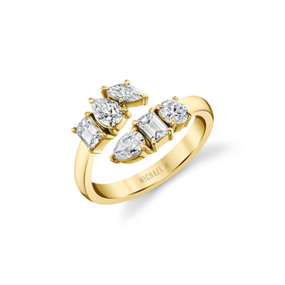 Michael M 18K Gold Various Shapes Cut Diamond Band