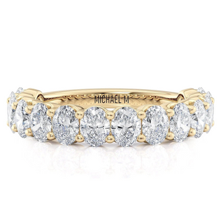 Michael M 18K Gold Oval Cut Diamond 3/4 Band