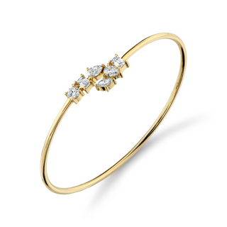 Michael M 18K Gold Montage Diamond Bypass Cuff
