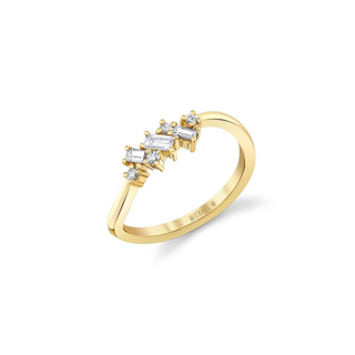 Michael M 18K Gold Baguette Diamond Cluster Band