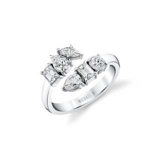 Michael M 'Montage Bypass' 18K White Gold Diamond Band