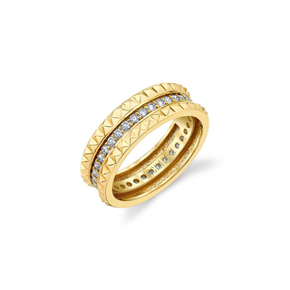 Michael M Tetra 14K Gold Diamond Eternity Band
