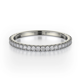 Michael M 18K White Gold Diamond 3/4 Band