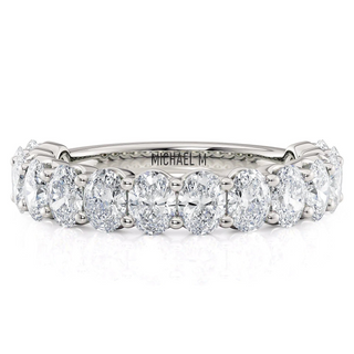 Michael M 18K Gold Oval Cut Diamond 3/4 Band