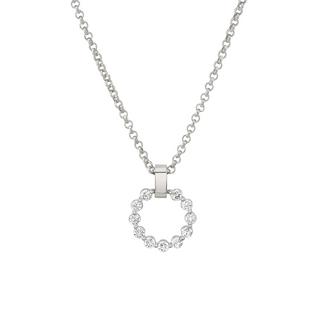 Michael M 14K White Gold Diamond Cloud Small Pendant Necklace