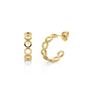 Michael M 14K Gold Octave Hoop Earrings