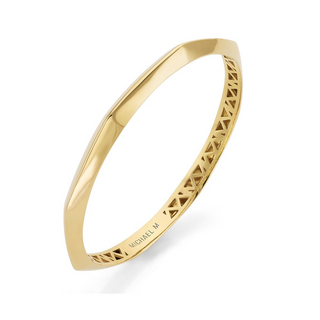 Michael M 14K Gold Octave Faceted Bangle Bracelet