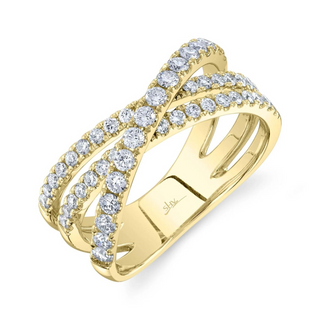 Shy Creation 14K Gold Diamond Bridge Band