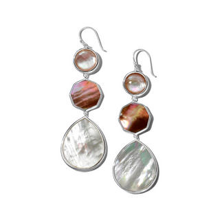 Ippolita Sterling Silver Shell Rock Candy Crazy 8 Sabbia Earrings