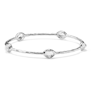 Ippolita Sterling Silver Rock Crystal 5-Stone Bangle Bracelet