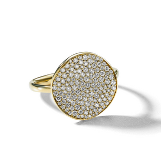 Ippolita 18K Gold Diamond Medium Flower Disc Ring