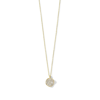 Ippolita 18K Gold Diamond Flower Disc Pendant Necklace