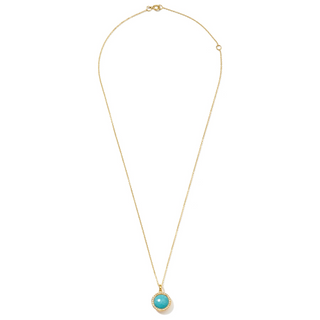 Ippolita 18K Gold Turquoise Pendant Necklace with Diamonds