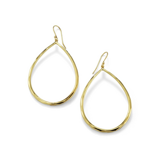 Ippolita 18K Gold Sculpted Open Teardrop Earrings