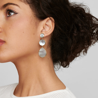 Ippolita 18K Crazy 8's 3-Stone Drop Earrings in Mother-Of-Pearl