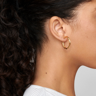 Ippolita 18K E.F. Classico Small Hammered Hoop Earrings