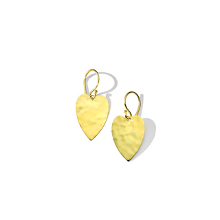 Ippolita 18K Gold  Heart Crinkle Earrings