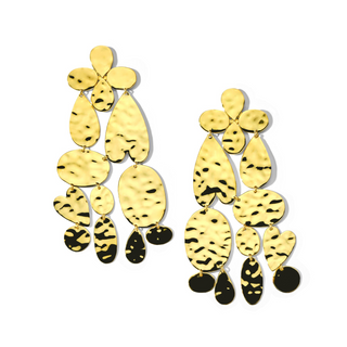 Ippolita 18K Gold Crinkle Chandelier Heart Earrings