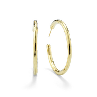 Ippolita 18K Classico Medium Hammered Hoop Earrings
