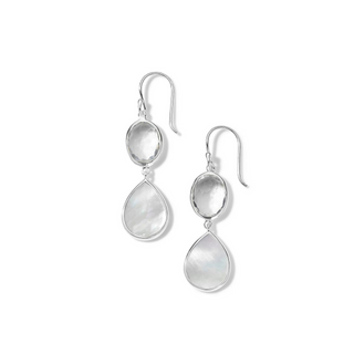 Ippolita Sterling Silver Mother Of Pearl and Rock Crystal Drop Earrings