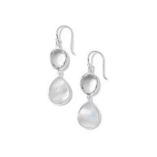 Ippolita Sterling Silver Mother Of Pearl and Rock Crystal Wonderland Drop Earrings