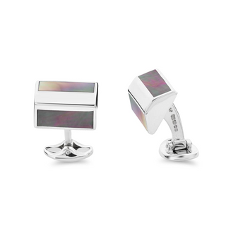 Deakin & Francis Sterling Silver Mother of Pearl Cufflinks