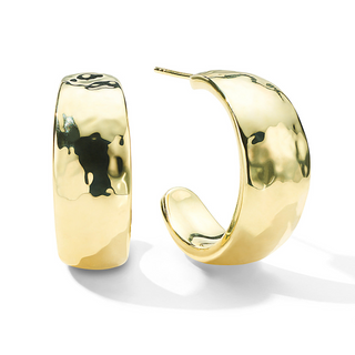 Ippolita 18K Gold Classico Hammered Hoop Earrings
