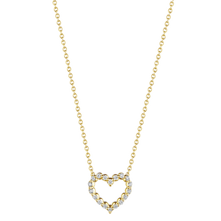 Verragio 18K Gold Medium Diamond Heart Pendant