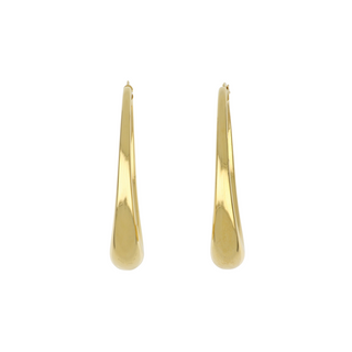 Lisa Nik 'Golden Dreams' 18K Gold Oval Hoop Earrings