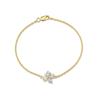 Michael M 18K Montage Single Cluster Chain Bracelet