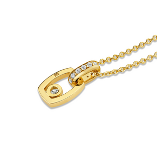 Michael M 18K Link Pendant with Diamonds